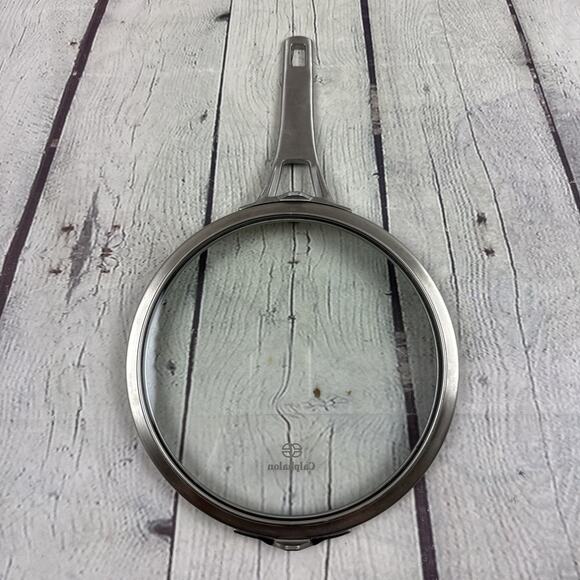 CALPHALON Premier Space Saving Flat Glass Lid For 8" Fry Pan Skillet - Picture 2 of 6